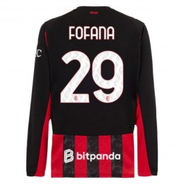 AC Milan Fofana 29 Hjemmedrakt 2025-2026 L/S Fotballdrakter