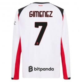 AC Milan Gimenez 7 Bortedrakt 2025-2026 L/S Fotballdrakter