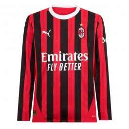 AC Milan Hjemmedrakt 2024-2025 L/S Fotballdrakter