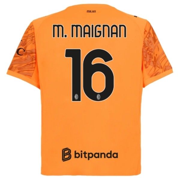 AC Milan M.Maignan 16 Keeper Bortedraktsett 2025-2026 Fotballdrakter AC Milan M.Maignan 16 Keeper Bortedraktsett 2025-2026 Fotballdrakter
