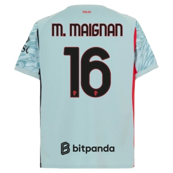 AC Milan M.Maignan 16 Keeper Hjemmedraktsett 2025-2026 Fotballdrakter AC Milan M.Maignan 16 Keeper Hjemmedraktsett 2025-2026 Fotballdrakter