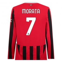 AC Milan Morata 7 Hjemmedrakt 2024-2025 L/S Fotballdrakter