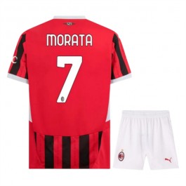 AC Milan Morata 7 Hjemmedrakt Barn 2024-2025 Fotballdrakter