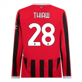 AC Milan Thiaw 28 Hjemmedrakt 2024-2025 L/S Fotballdrakter