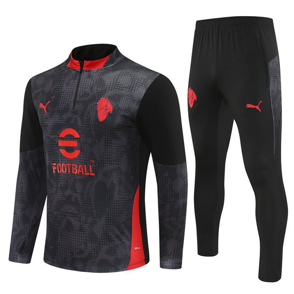 AC Milan Treningsdress Barn 2025-26 - 1-4 Zip Svart AC Milan Treningsdress Barn 2025-26 - 1-4 Zip Svart