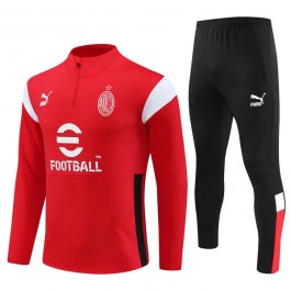 AC Milan Treningsdresser 2023-24 - 1-4 Zip Rød Svart