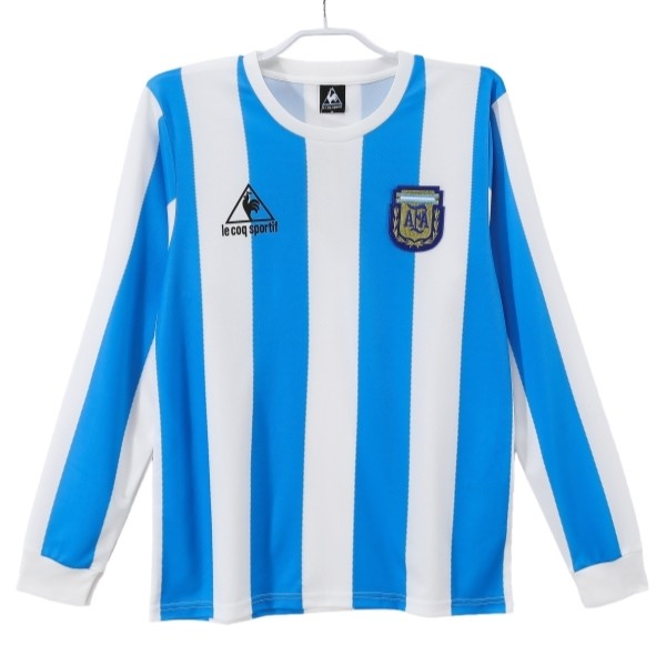 Argentina Hjemmedraktsett Retro 1986 Langermet Fotballdrakter Argentina Hjemmedraktsett Retro 1986 Langermet Fotballdrakter