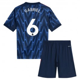 Arsenal Gabriel 6 Bortedrakt Barn 2025-2026 Fotballdrakter