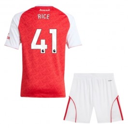 Arsenal Rice 41 Hjemmedrakt Barn 2025-2026 Fotballdrakter