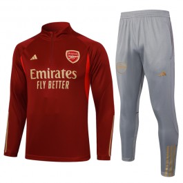 Arsenal Treningsdresser 2023-24 - 1-4 Zip Dark Rød