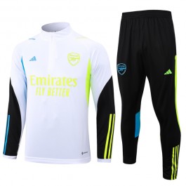 Arsenal Treningsdresser 2023-24 - 1-4 Zip Hvit Svart