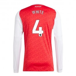 Arsenal White 4 Hjemmedrakt 2025-2026 L/S Fotballdrakter