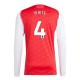 Arsenal White 4 Hjemmedrakt 2025-2026 L/S Fotballdrakter