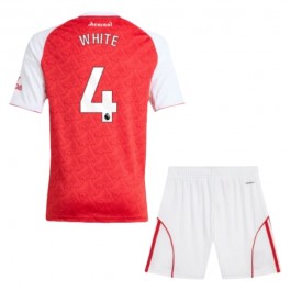 Arsenal White 4 Hjemmedrakt Barn 2025-2026 Fotballdrakter