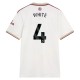 Arsenal White 4 Tredjedrakt 2025-2026 Fotballdrakter