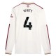 Arsenal White 4 Tredjedrakt 2025-2026 L/S Fotballdrakter