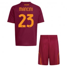 AS Roma Mancini 23 Hjemmedrakt Barn 2025-2026 Fotballdrakter