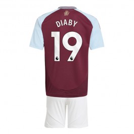 Aston Villa Diaby 19 Hjemmedrakt Barn 2024-2025 Fotballdrakter