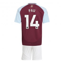 Aston Villa Pau 14 Hjemmedrakt Barn 2024-2025 Fotballdrakter