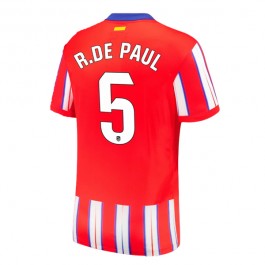 Atlético Madrid R.De Paul 5 Hjemmedrakt 2024-2025 Fotballdrakter