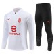 Barn AC Milan Treningsdresser 2023-24 - 1-4 Zip Hvit