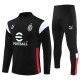 Barn AC Milan Treningsdresser 2023-24 - 1-4 Zip Svart Rød