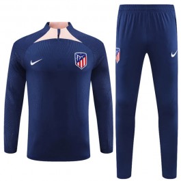 Barn Atlético Madrid Treningsdresser 2023-24 - 1-4 Zip Navy