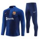 Barn FC Barcelona Treningsdresser 2023-24 - 1-4 Zip Blå Camouflage