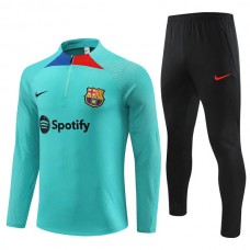 Barn FC Barcelona Treningsdresser 2023-24 - 1-4 Zip Blå Svart