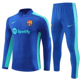 Barn FC Barcelona Treningsdresser 2023-24 - 1-4 Zip Navy