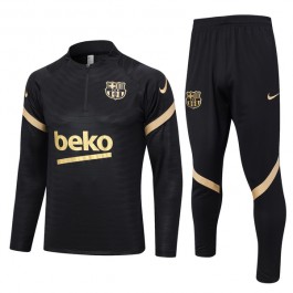 Barn FC Barcelona Treningsdresser 2023-24 - 1-4 Zip Svart