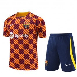 Barn FC Barcelona Treningstrøye Dress 2023-24 - Shorts Gul