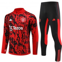 Barn Manchester United Treningsdresser 2023-24 - 1-4 Zip Camouflage