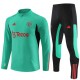Barn Manchester United Treningsdresser 2023-24 - 1-4 Zip Grønn