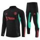 Barn Manchester United Treningsdresser 2023-24 - 1-4 Zip Svart