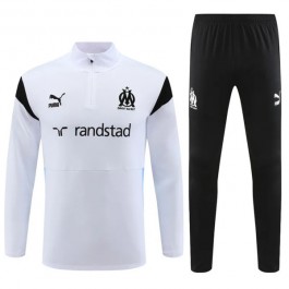 Barn Olympique de Marseille Treningsdresser 2023-24 - 1-4 Zip Hvit