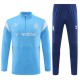 Barn Olympique de Marseille Treningsdresser 2023-24 - 1-4 Zip Navy
