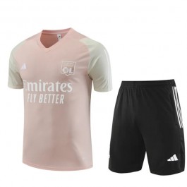 Barn Olympique Lyonnais Treningstrøye Dress 2023-24 - Shorts Rosa Svart