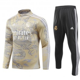 Barn Real Madrid Treningsdresser 2023-24 - 1-4 Zip Gul