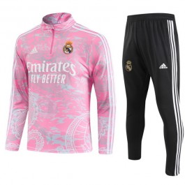 Barn Real Madrid Treningsdresser 2023-24 - 1-4 Zip Rosa