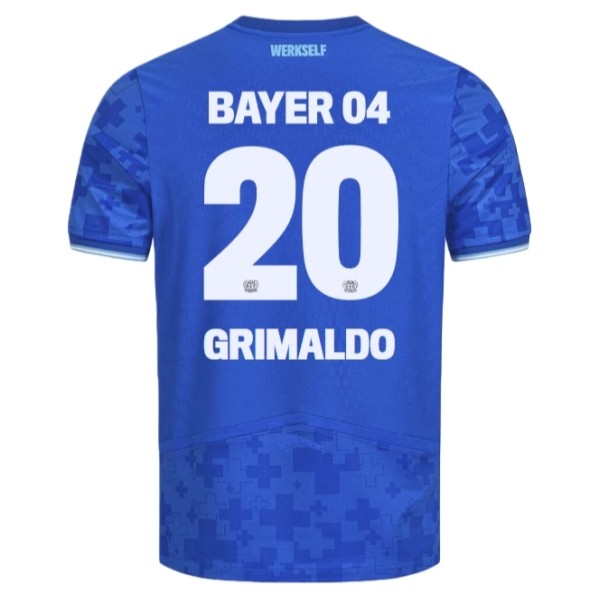 Bayer 04 Leverkusen Grimaldo 20 Tredjedraktsett 2025-2026 Fotballdrakter Bayer 04 Leverkusen Grimaldo 20 Tredjedraktsett 2025-2026 Fotballdrakter