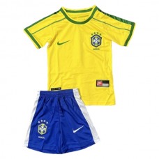 Brasil Hjemmedrakt Barn Retro 1998 Fotballdrakter