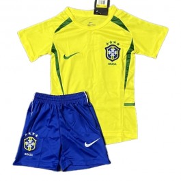 Brasil Hjemmedrakt Barn Retro 2002 Fotballdrakter