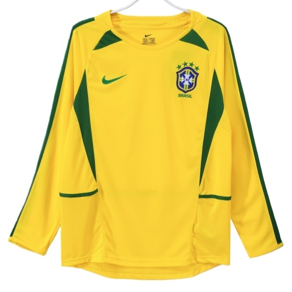 Brasil Hjemmedraktsett Retro 2002 Langermet Fotballdrakter Brasil Hjemmedraktsett Retro 2002 Langermet Fotballdrakter