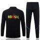 Brasil Tracksuit Barn 2026-27 - 1-4 Zip Svart