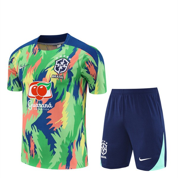 Brasil Trenings-T-skjortedress Barn 2025-26 - Shorts Grønn Brasil Trenings-T-skjortedress Barn 2025-26 - Shorts Grønn