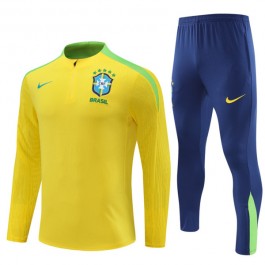 Brasil Treningsdresser 2024-25 - 1-4 Zip Gul