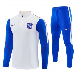 Chelsea Tracksuit Barn 2026-27 - 1-4 Zip Hvit