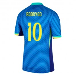 Copa América 2024 Brasil Rodrygo 10 Bortedrakt Fotballdrakter
