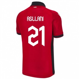 EM 2024 Albania Asllani 21 Hjemmedrakt Fotballdrakter